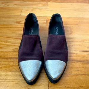 Purple and metallic Boemos loafers